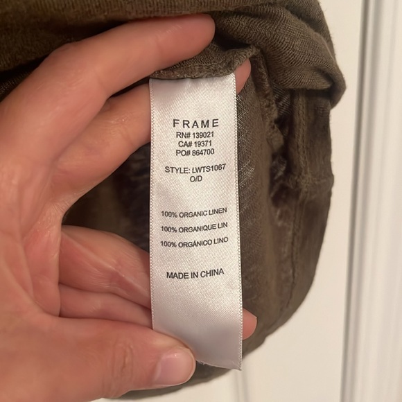 Frame organic linen easy scoop neck tee - Picture 8 of 11